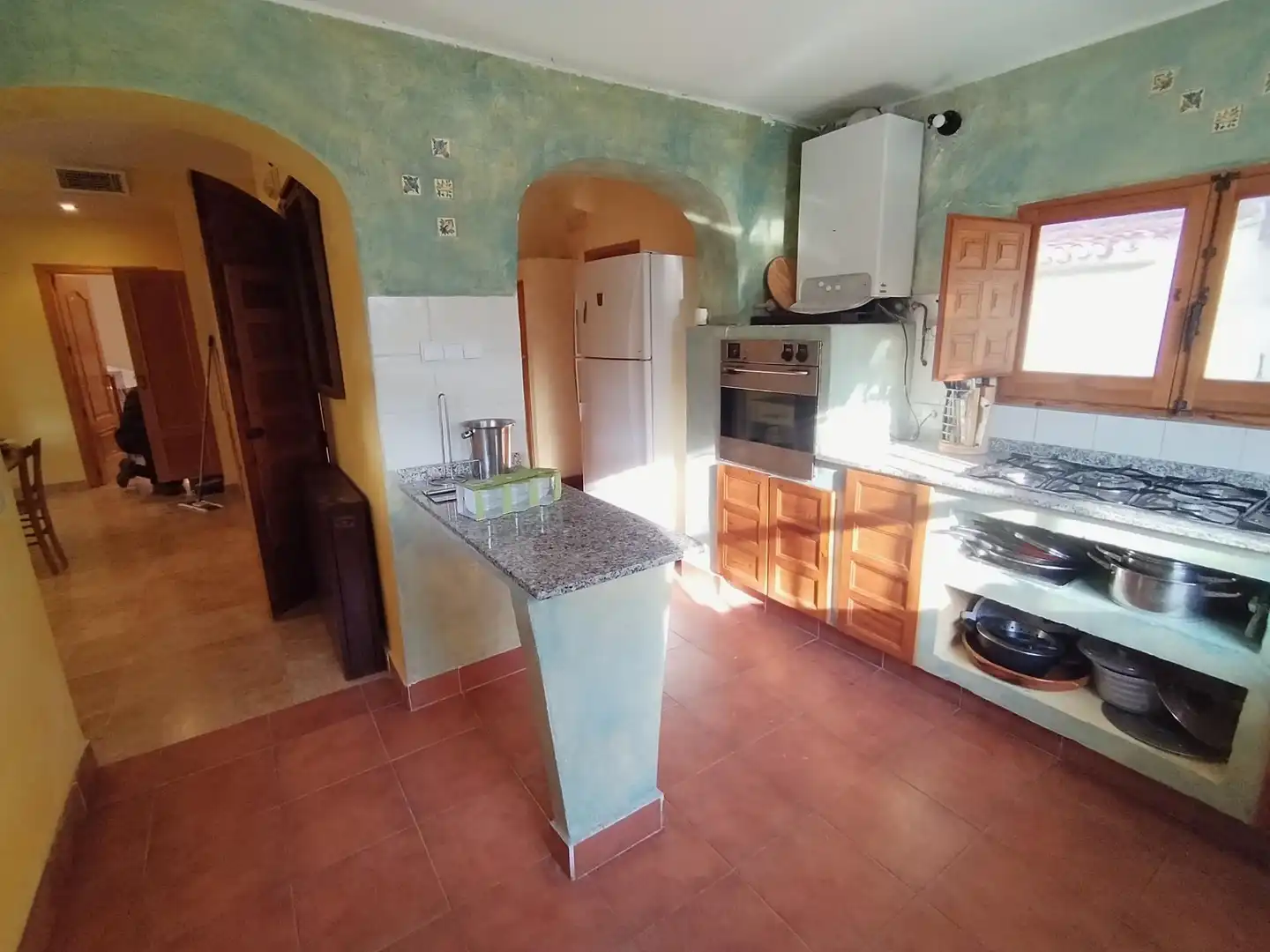 Cuina de Finca rústica en venda en Relleu amb Aire condicionat, Jardí privat i Terrassa