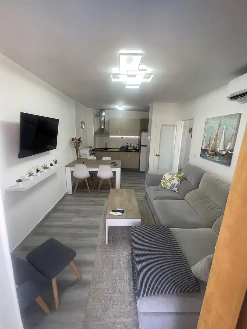 Sala d'estar de Pis de lloguer en Torrevieja amb Aire condicionat, Calefacció i Terrassa