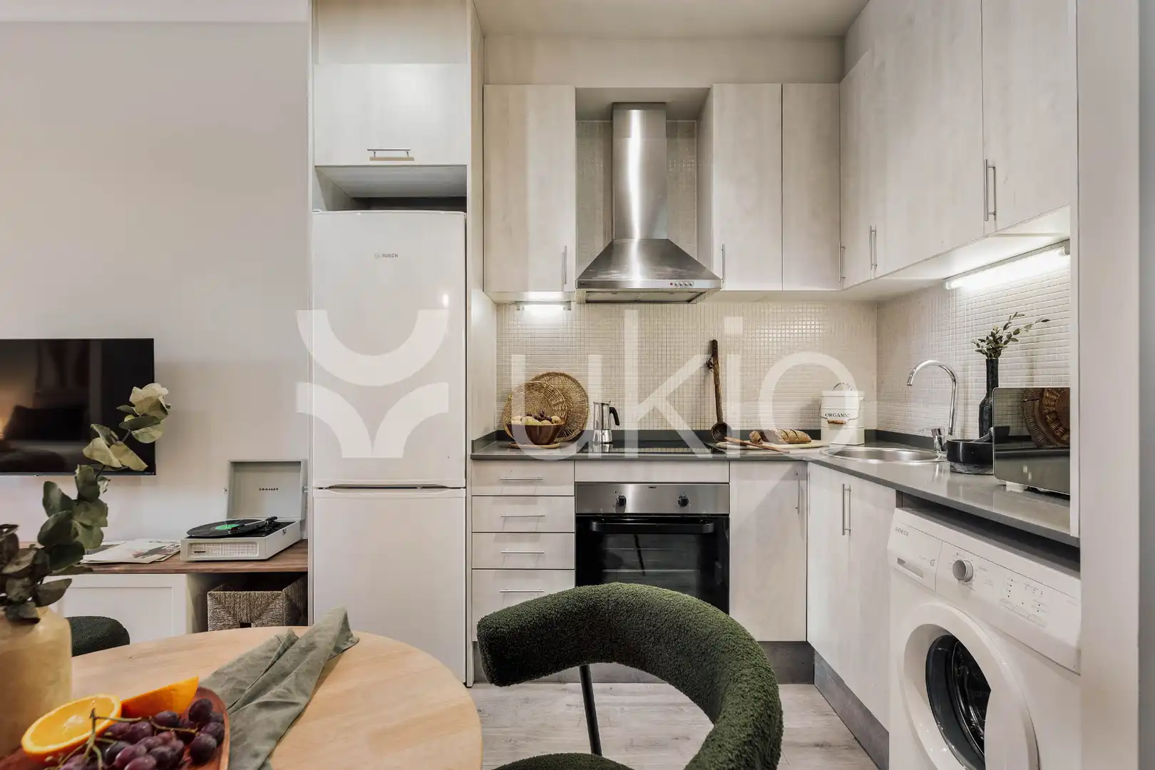 Küche von Wohnung zur Miete in Barcelona mit Klimaanlage, Heizung und Möbliert