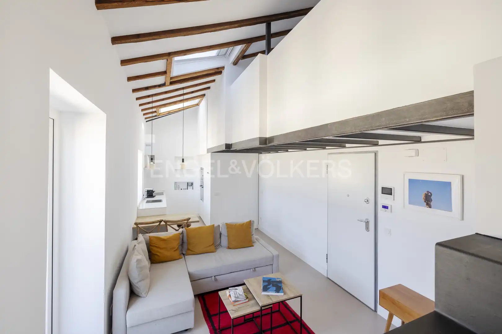 Sala de estar de Ático de alquiler en Madrid con Aire acondicionado, Calefacción y Terraza