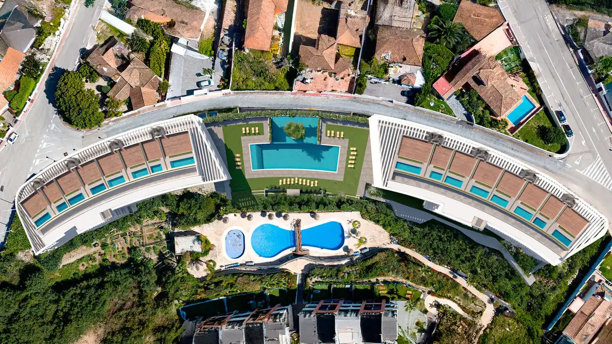 Piscina de Apartamento en venta en Manilva con Aire acondicionado, Terraza y Trastero