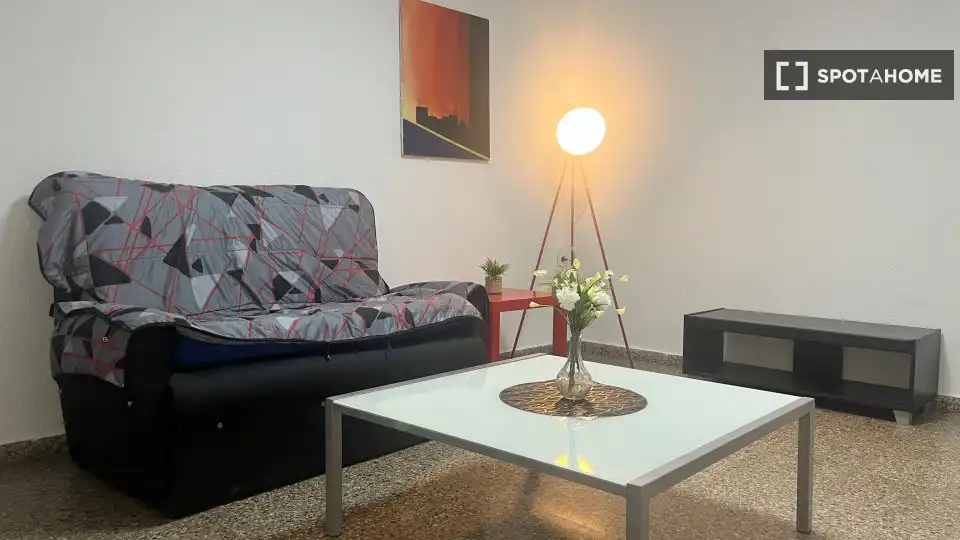 Sala de estar de Piso de alquiler en Valencia con Aire acondicionado, Calefacción y Amueblado