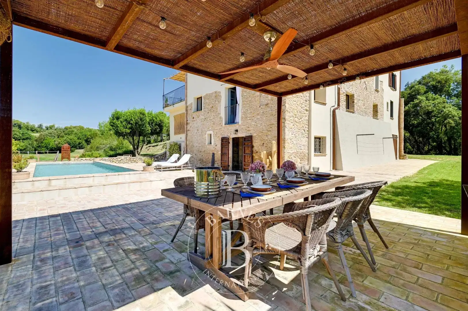 Terraza de Finca rústica en venta en Esponellà con Calefacción, Piscina y Amueblado