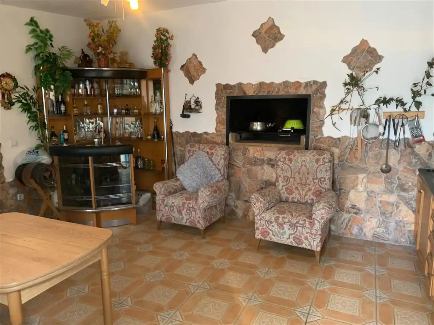 Sala d'estar de Finca rústica en venda en Sax amb Aire condicionat i Piscina
