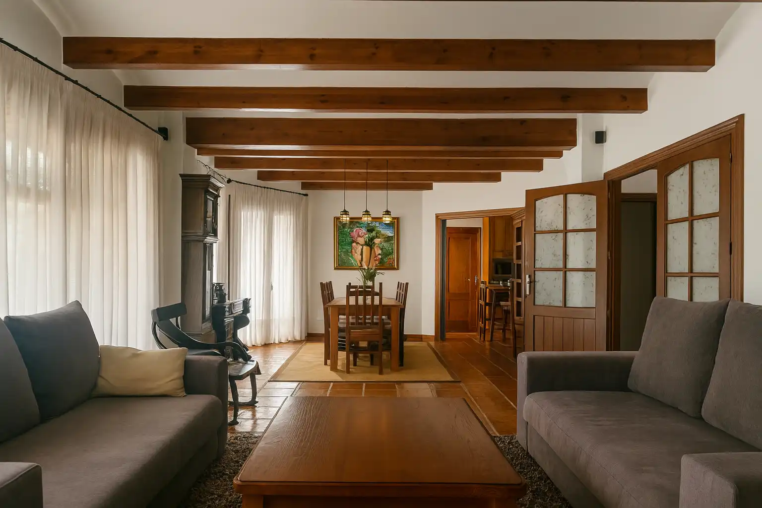 Sala de estar de Casa o chalet en venta en Istán con Aire acondicionado, Jardín privado y Piscina