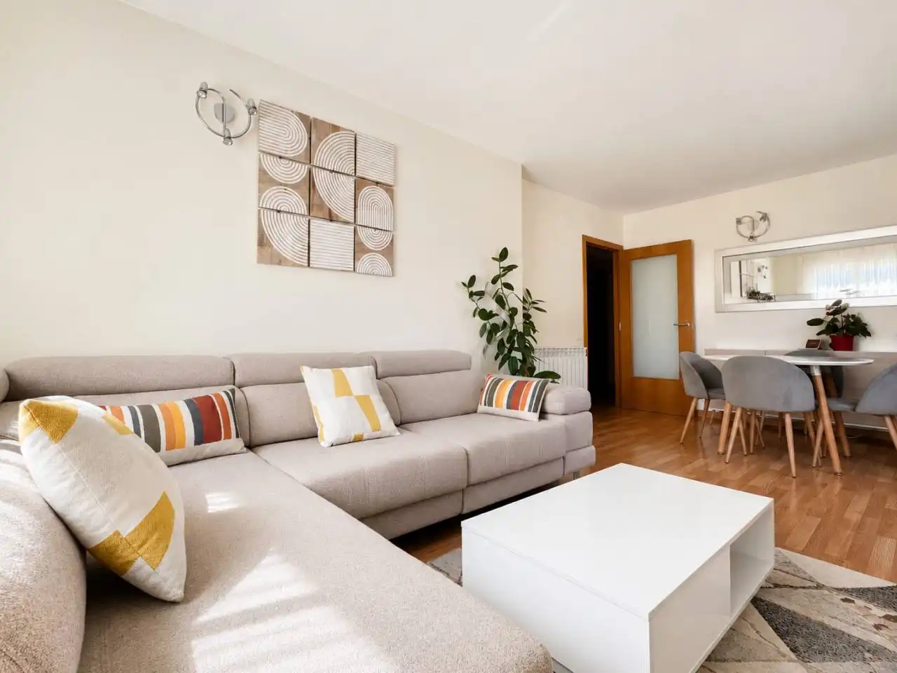 Sala de estar de Piso en venta en Manresa con Aire acondicionado, Calefacción y Parquet