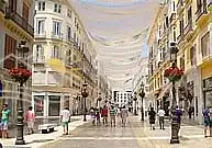 Außenansicht von Wohnungen zur Miete in Málaga mit Terrasse und Ofen
