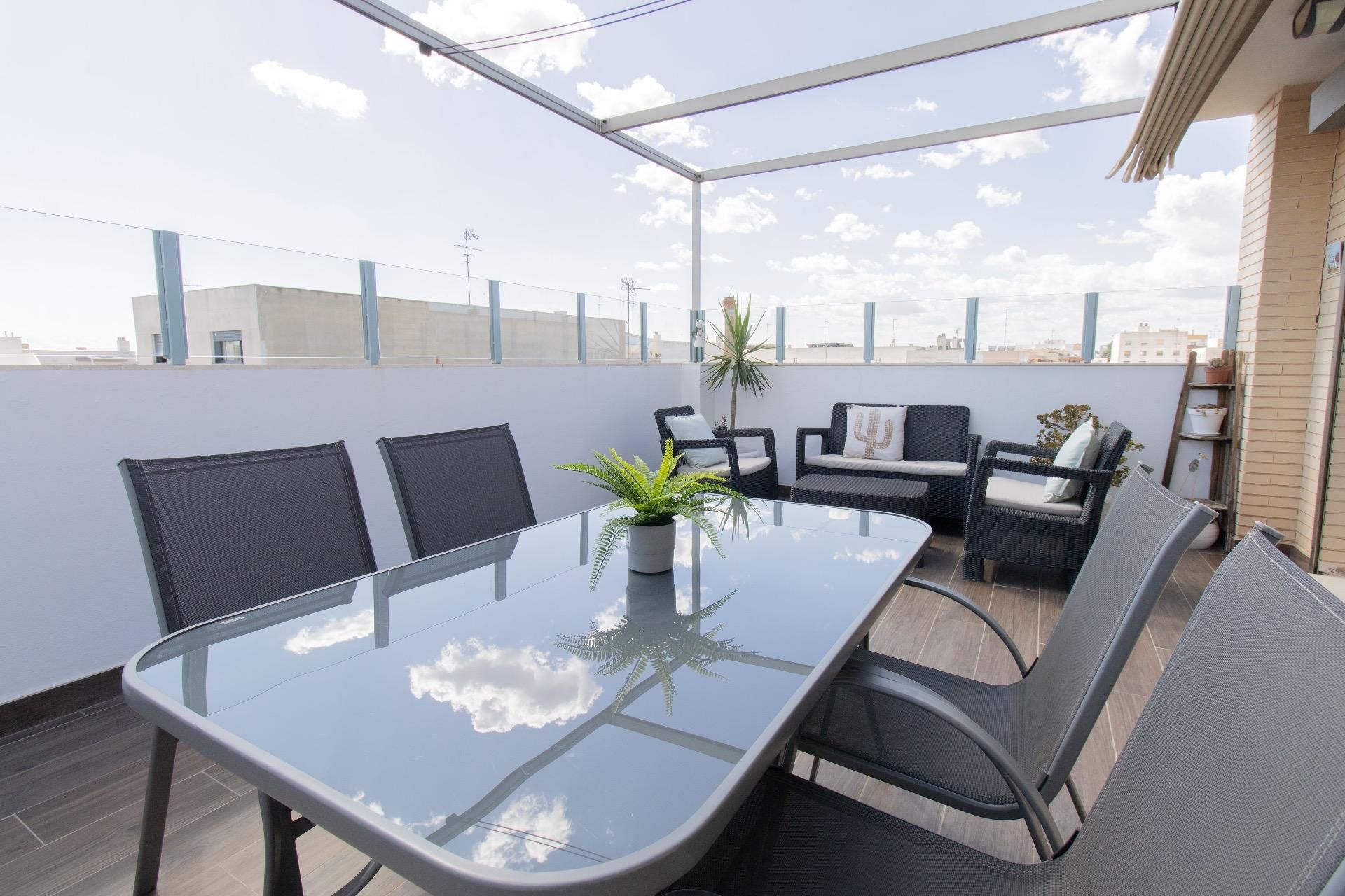 Terraza de Dúplex en venta en Rafelbuñol / Rafelbunyol con Aire acondicionado, Calefacción y Terraza