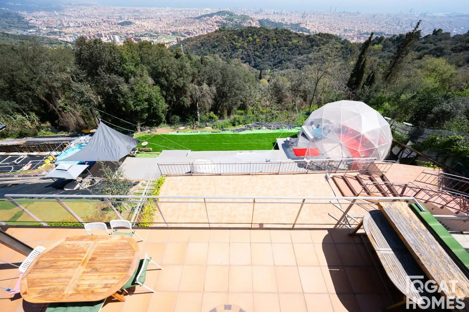 Terrassa de Casa o xalet en venda en Barcelona amb Aire condicionat, Calefacció i Jardí privat
