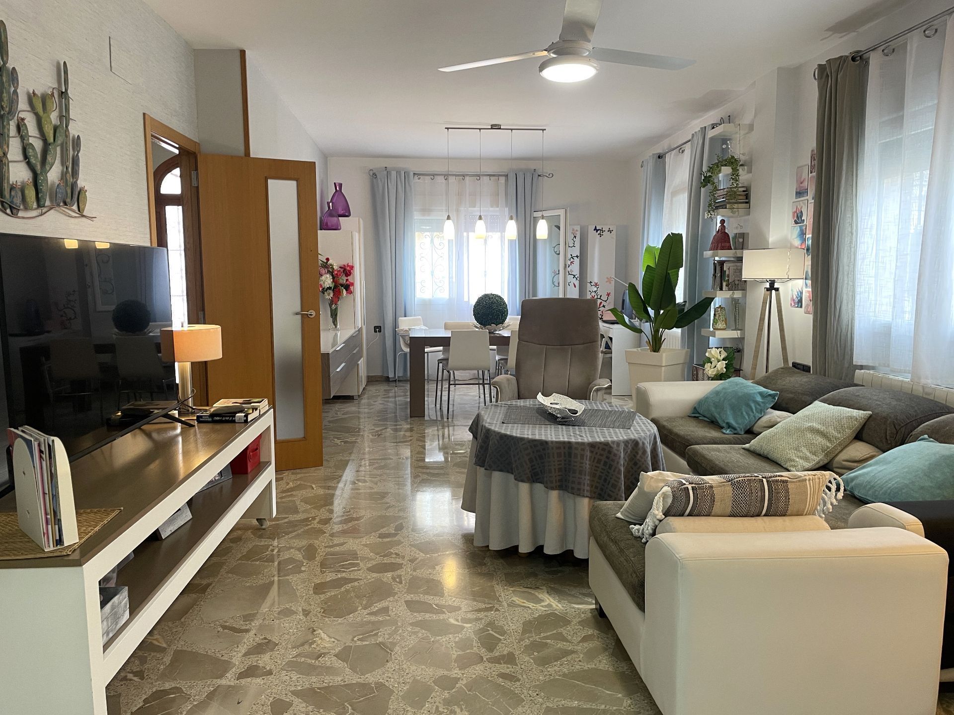 Wohnzimmer von Country house zum verkauf in L'Olleria mit Klimaanlage, Heizung und Privatgarten