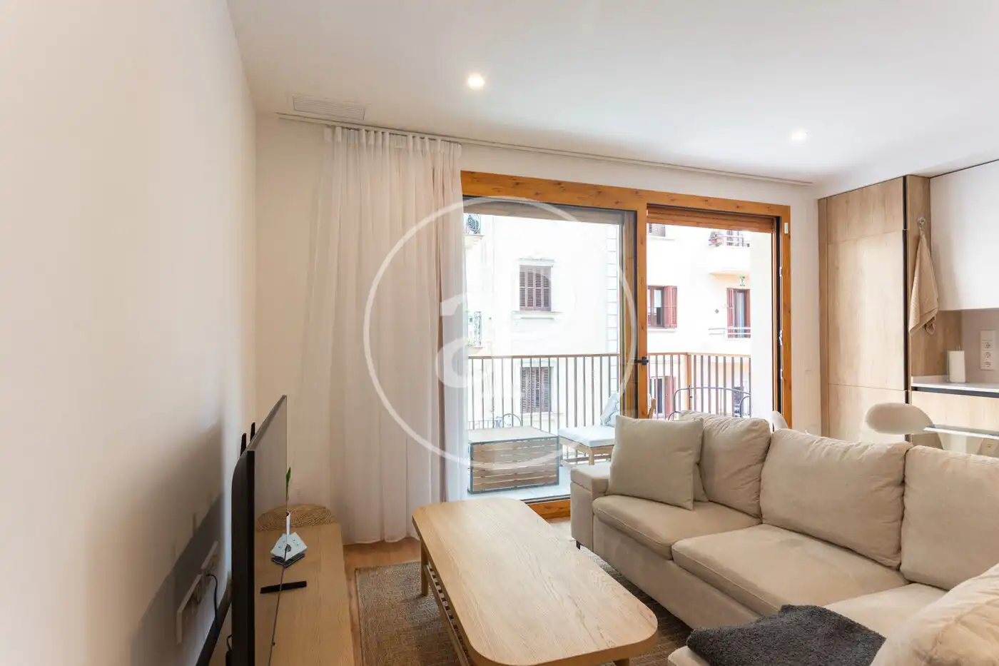 Sala d'estar de Pis de lloguer en Barcelona amb Aire condicionat, Calefacció i Terrassa