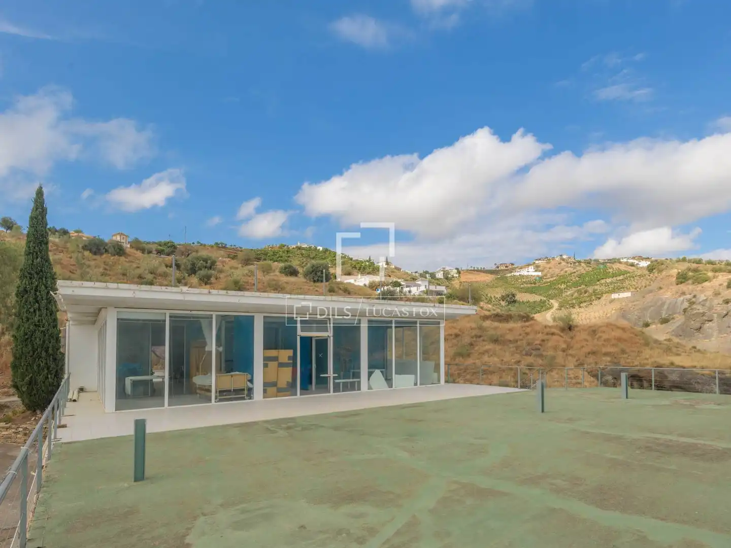 Terrassa de Finca rústica en venda en Viñuela amb Jardí privat i Piscina