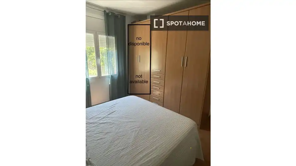 Schlafzimmer von Wohnung zur Miete in Barcelona mit Klimaanlage, Heizung und Möbliert