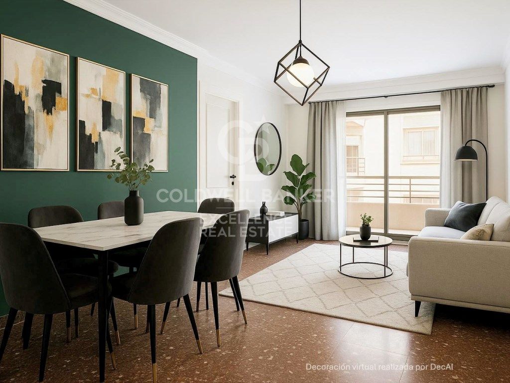 Living room of Flat for sale in  Valencia Capital  with Air Conditioner, Terrace and Balcony