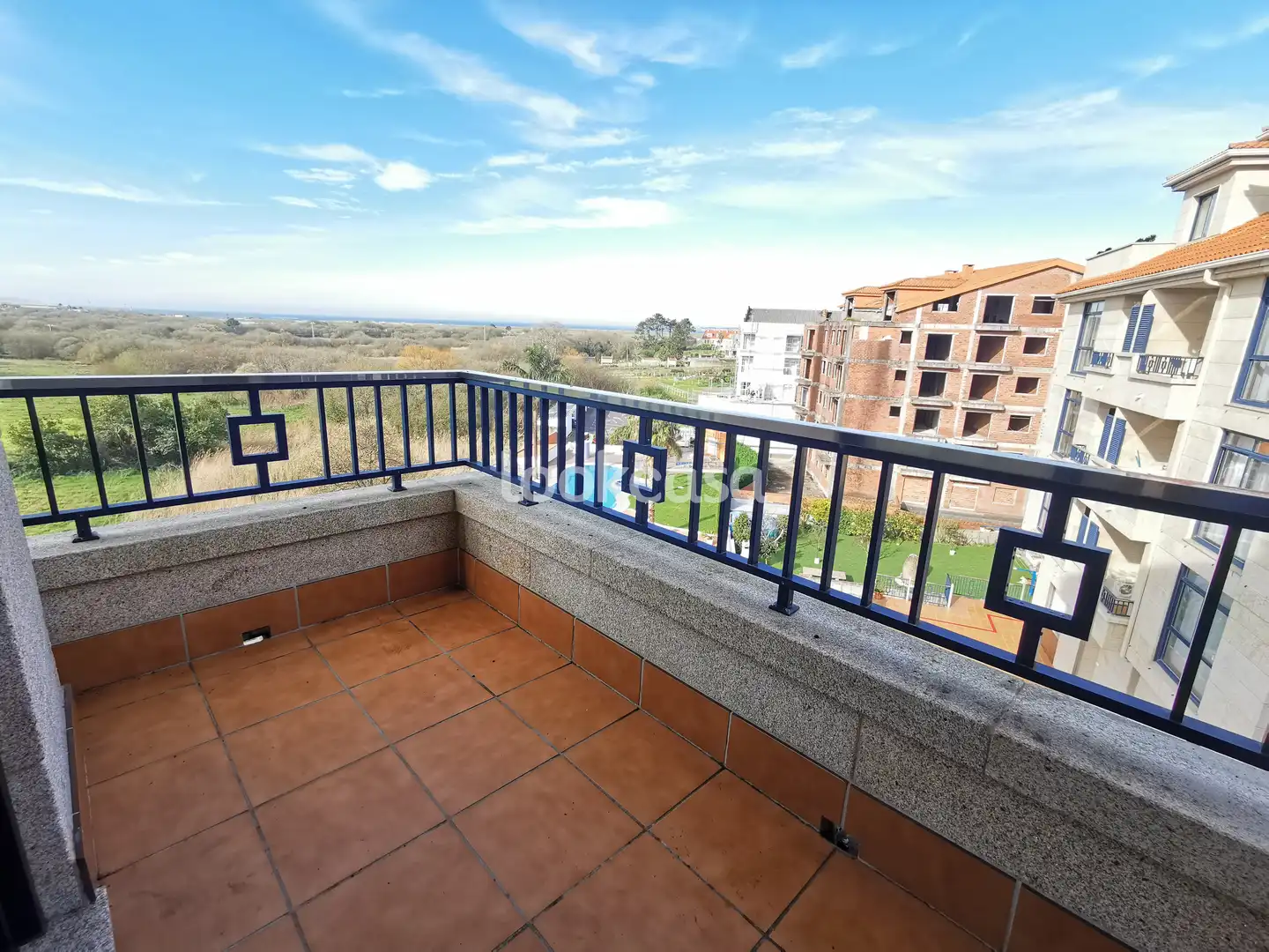 Terrace of Flat for sale in Sanxenxo  with Heating, Private garden and Parquet flooring