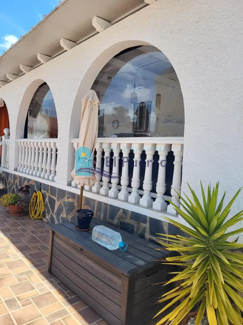 Balcony of Houses for sale in Mazarrón  with Air Conditioner, Heating and Private garden