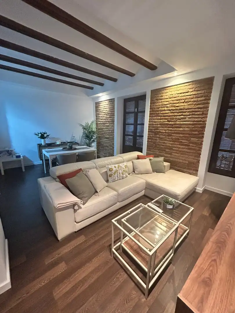 Sala d'estar de Pis de lloguer en Valencia amb Aire condicionat, Parquet i Balcó