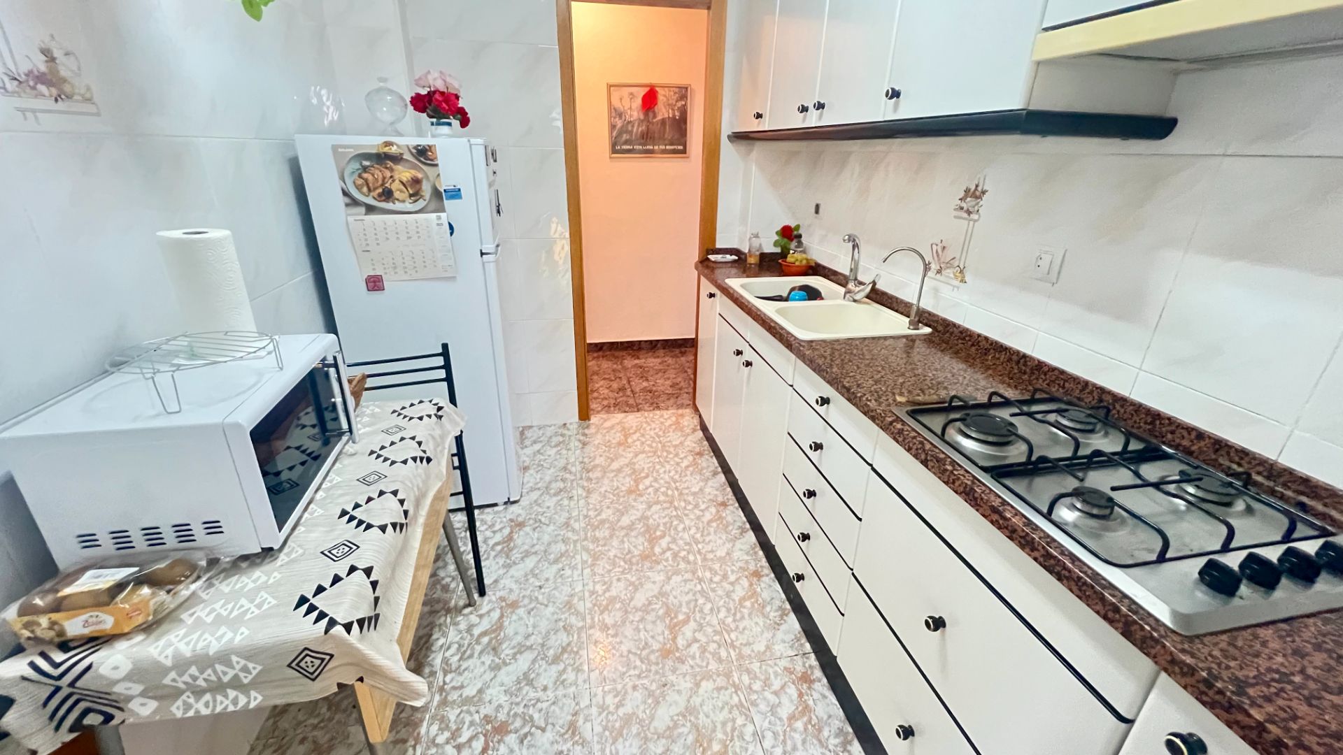 Kitchen of Flat for sale in Sabadell  with Terrace, Furnished and Oven
