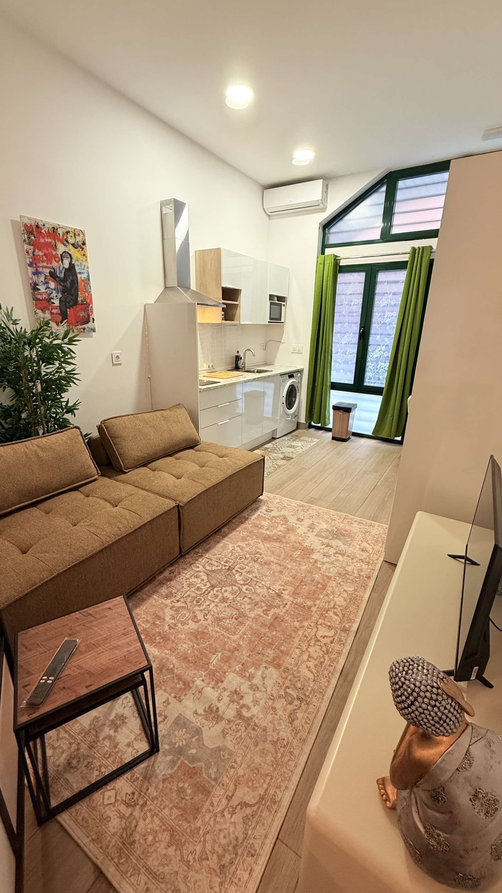 Sala d'estar de Estudi per a compartir en  Madrid Capital amb Aire condicionat, Calefacció i Terrassa