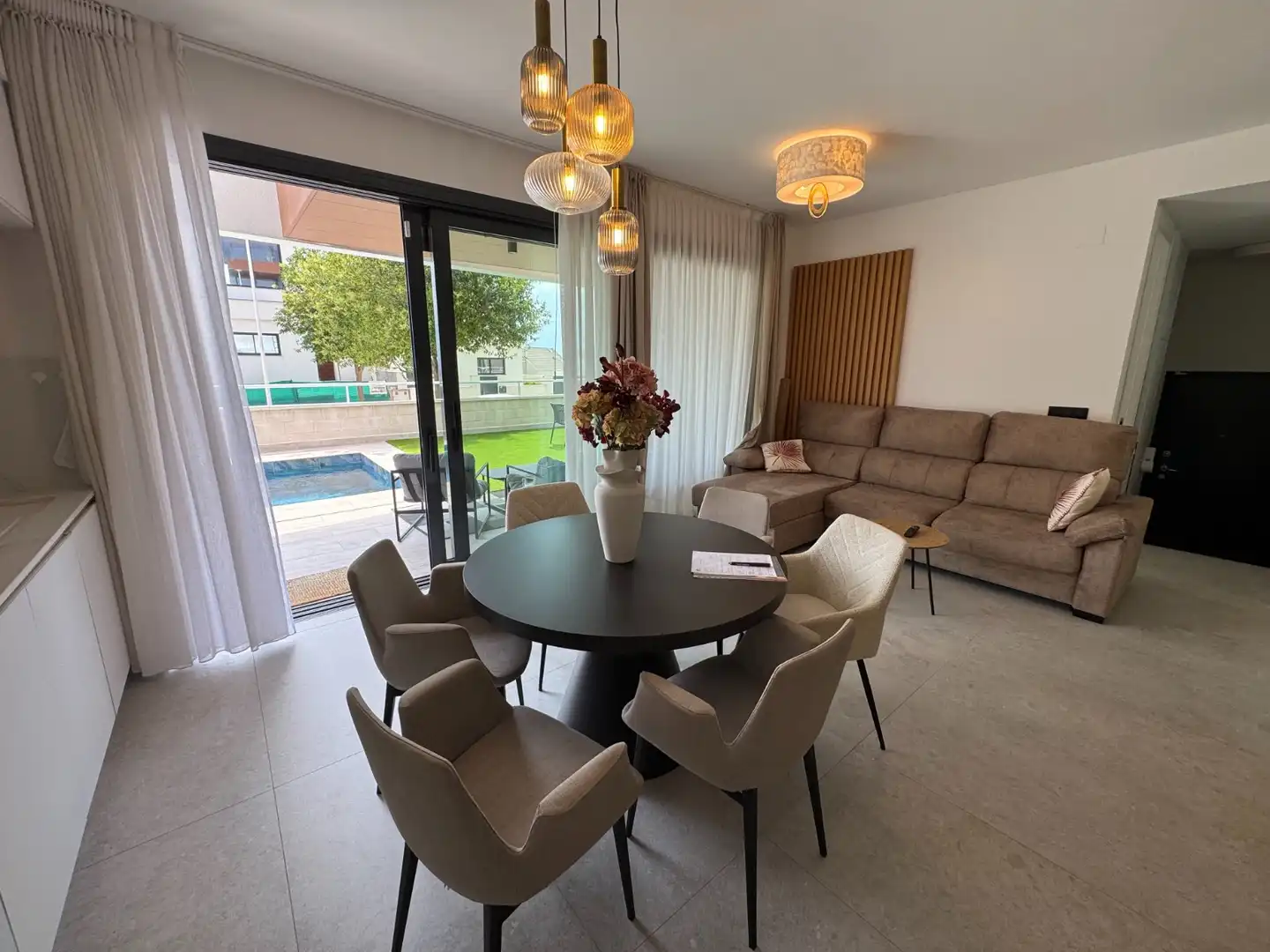 Dining room of Flat for sale in Guardamar del Segura  with Air Conditioner, Private garden and Terrace