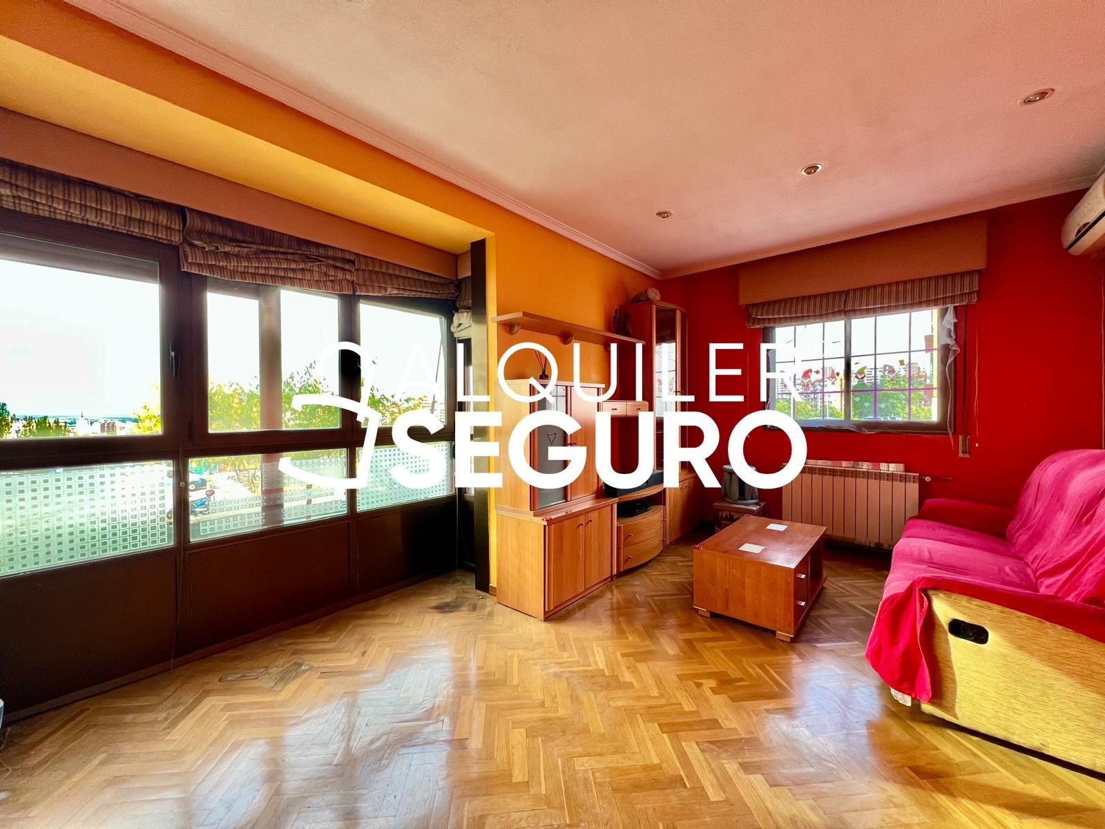 Living room of Flat to rent in  Madrid Capital  with Air Conditioner, Heating and Furnished