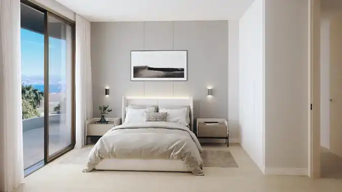 Habitación de Dúplex en venta en Málaga con Aire acondicionado, Terraza y Piscina