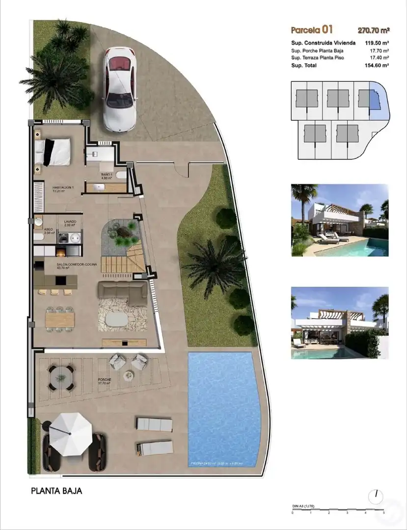 Casa adosada en venta en Monforte del Cid con Aire acondicionado, Calefacción y Jardín privado