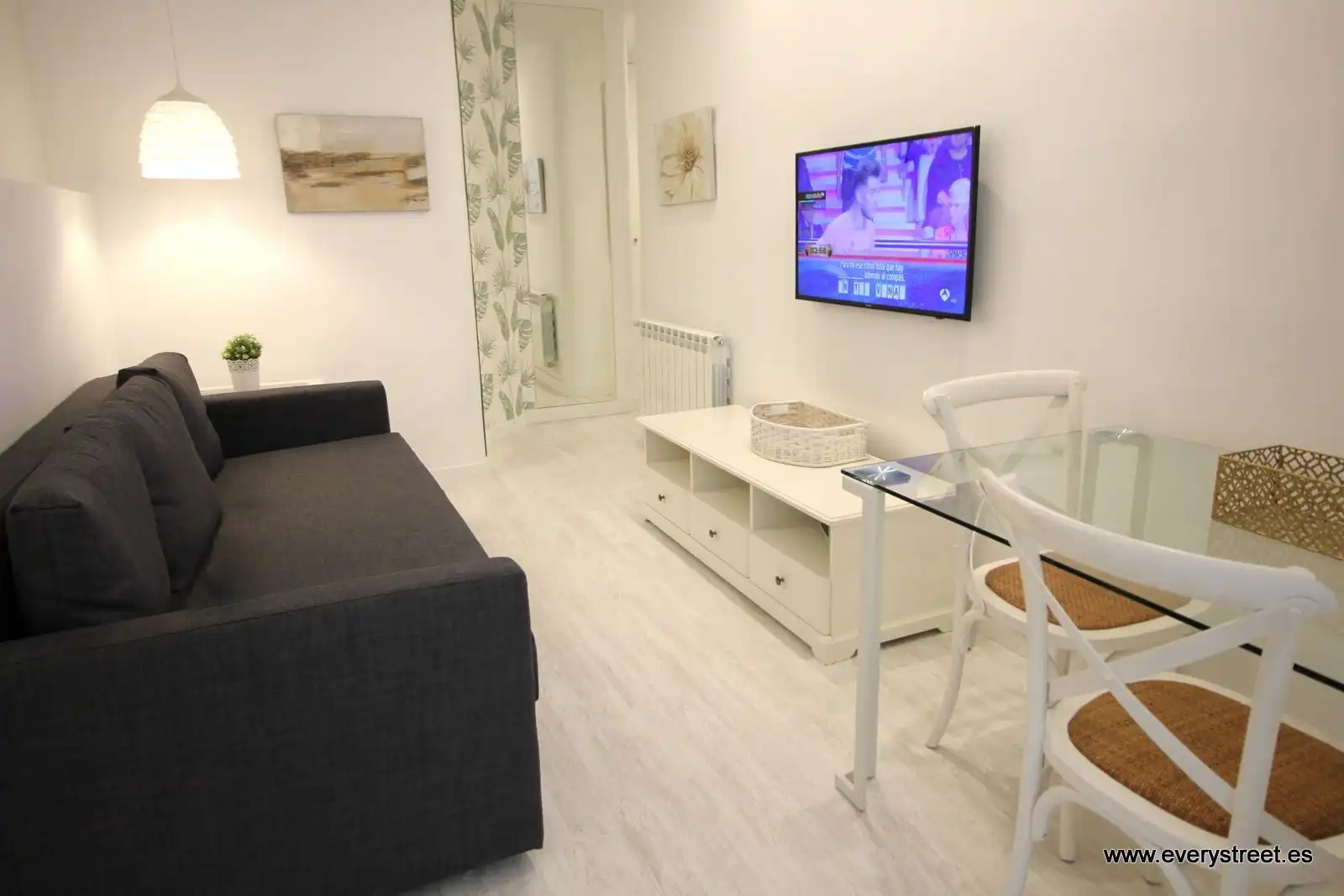 Sala d'estar de Loft de lloguer en Madrid amb Aire condicionat, Calefacció i Moblat