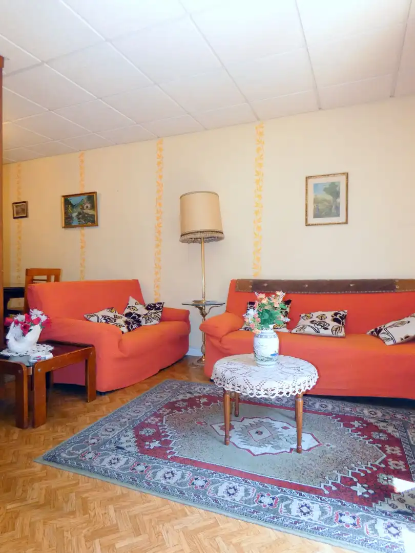 Sala de estar de Piso en venta en Bilbao  con Calefacción, Parquet y Terraza