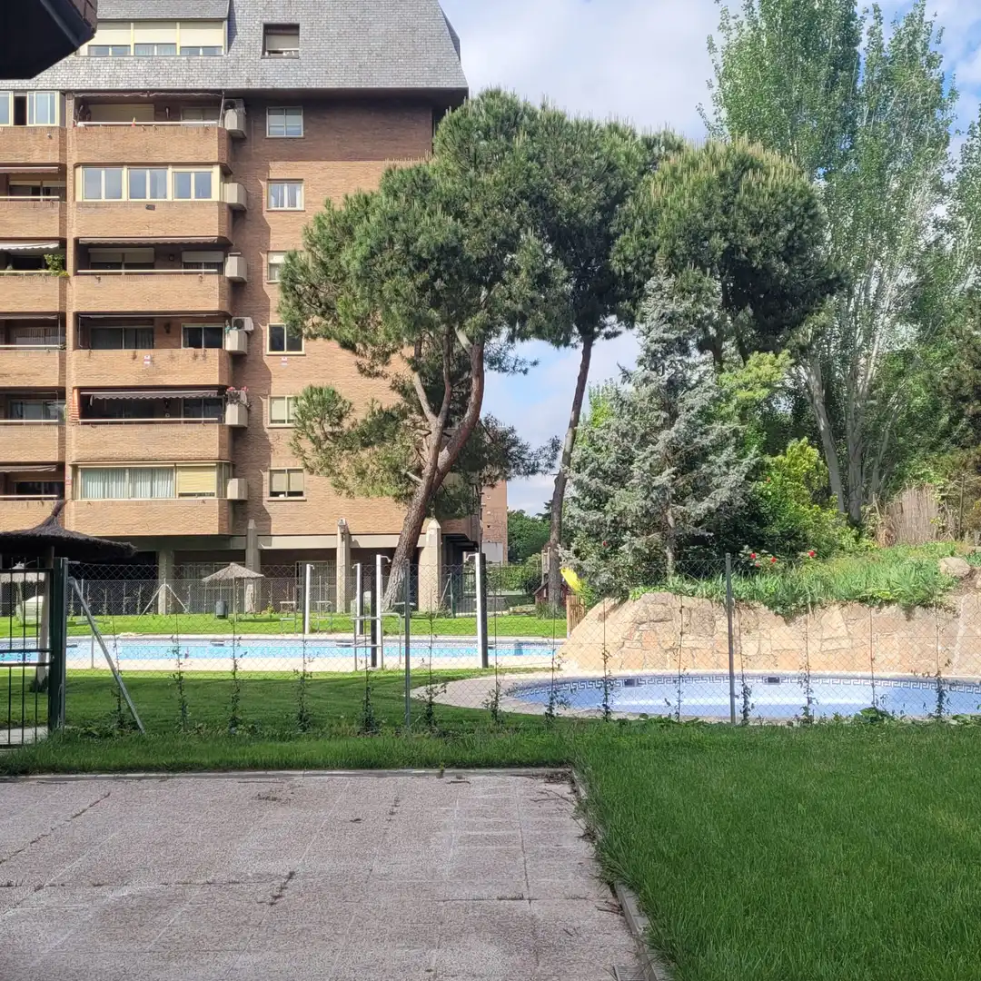 Swimming pool of Duplexes for sale in Madrid  with Heating, Parquet flooring and Terrace