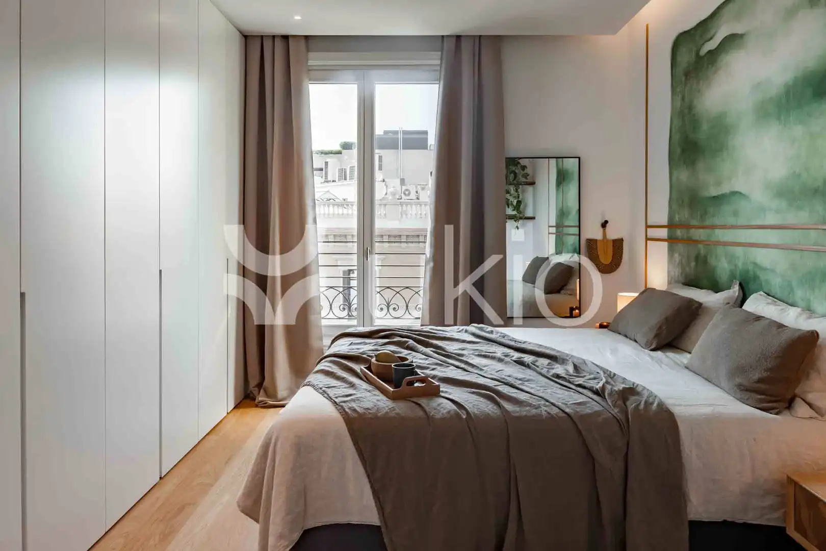 Schlafzimmer von Wohnungen zur Miete in Barcelona mit Klimaanlage, Heizung und Möbliert