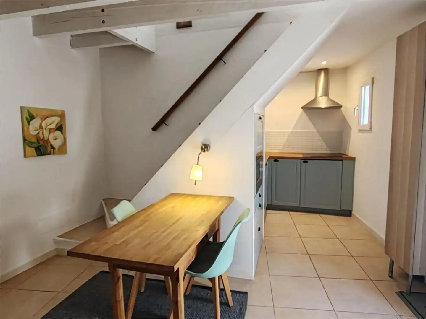 Küche von Einfamilien-Reihenhaus zur Miete in Sóller mit Klimaanlage, Parkett und Möbliert