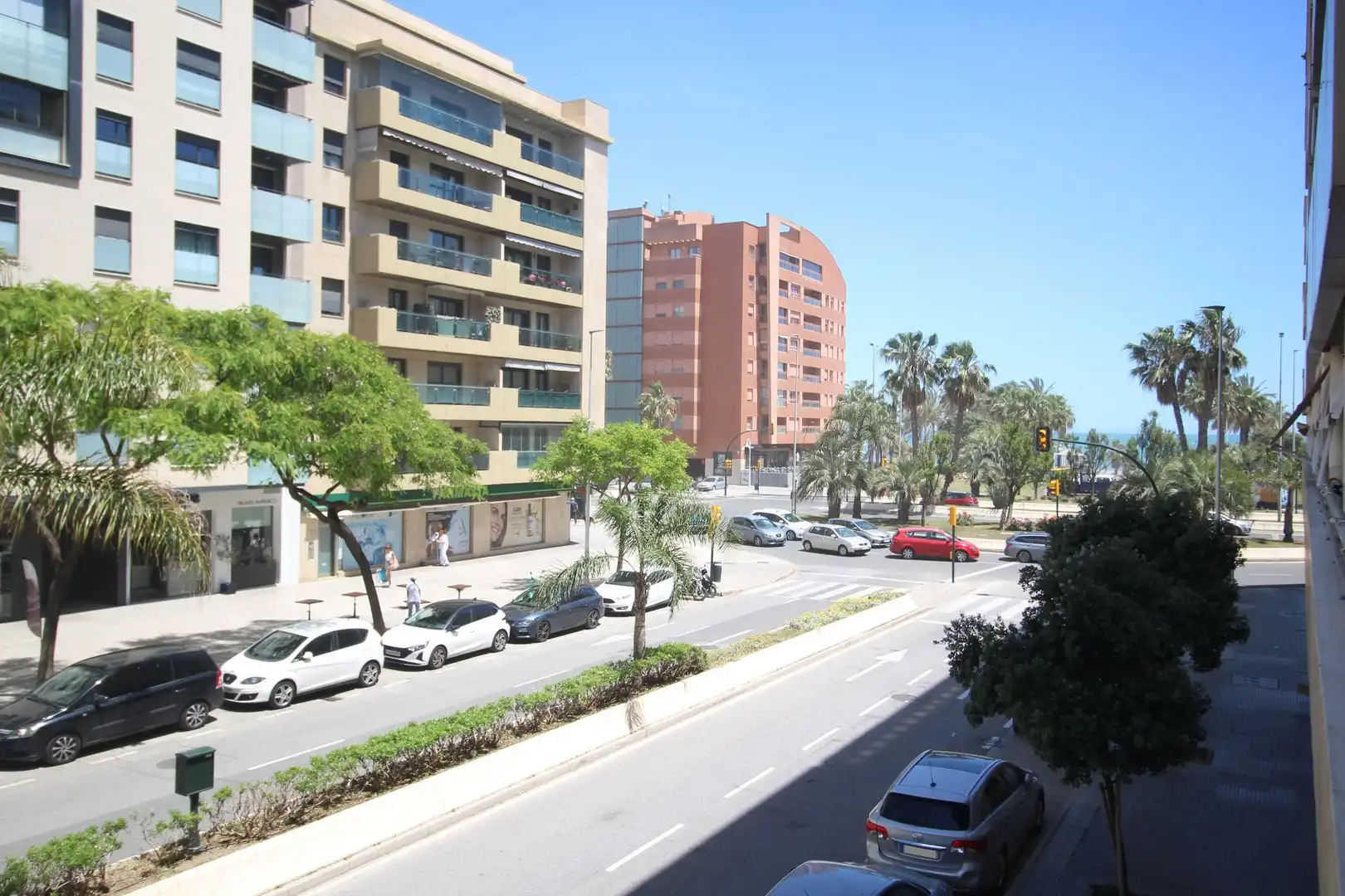 Außenansicht von Wohnung zur Miete in Málaga mit Klimaanlage, Heizung und Terrasse