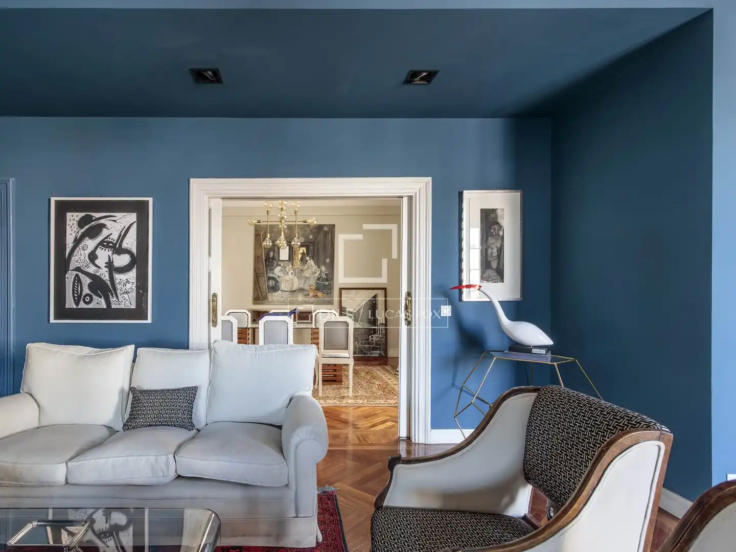 Living room of Attic for rent in Madrid  with Air Conditioner, Heating and Parquet flooring