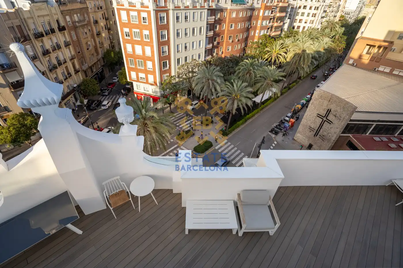 Terrasse von Dachboden zum Verkauf in Valencia mit Klimaanlage, Heizung und Möbliert
