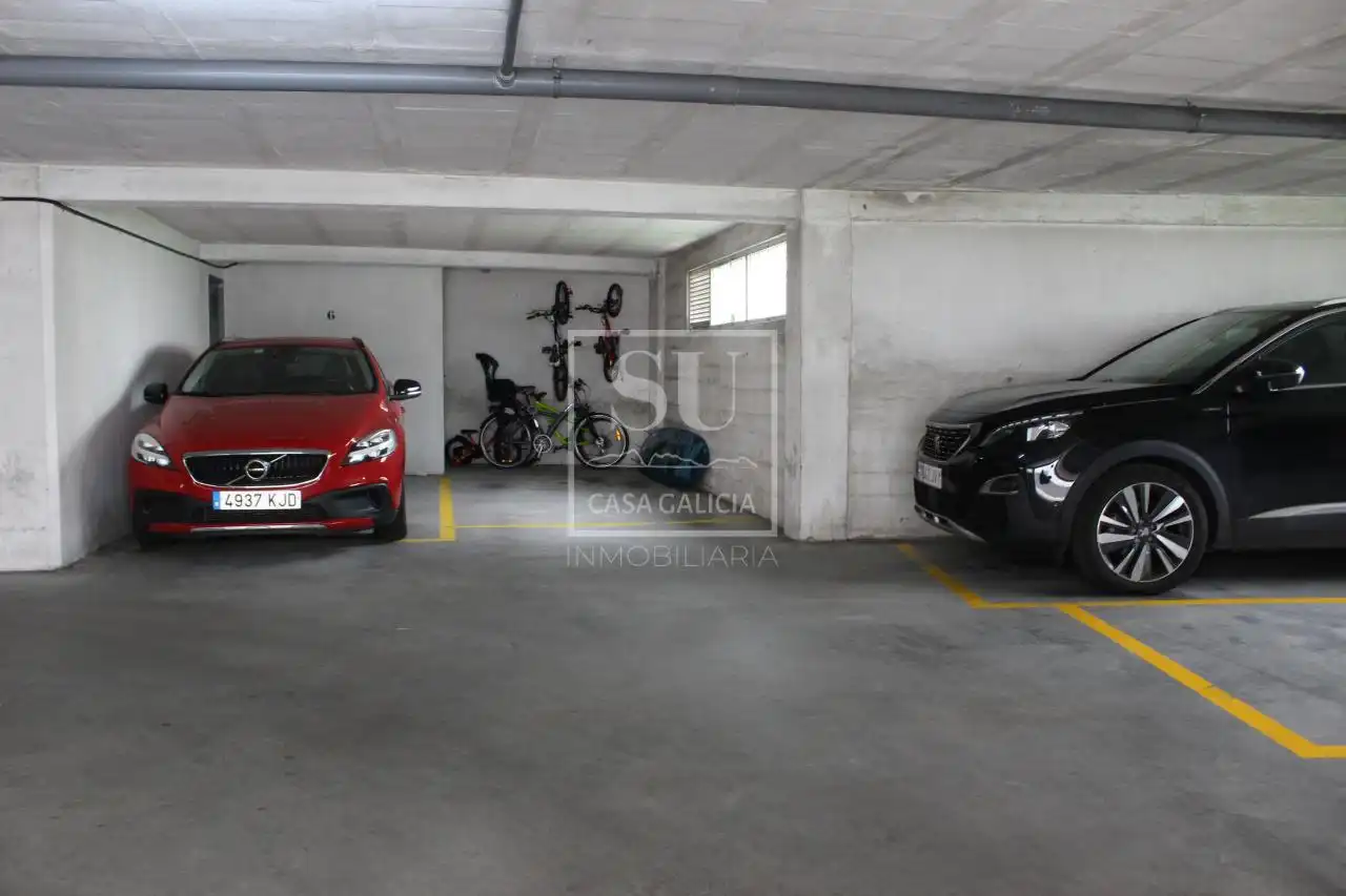Parking of Flat for sale in Nigrán  with Heating, Parquet flooring and Storage room