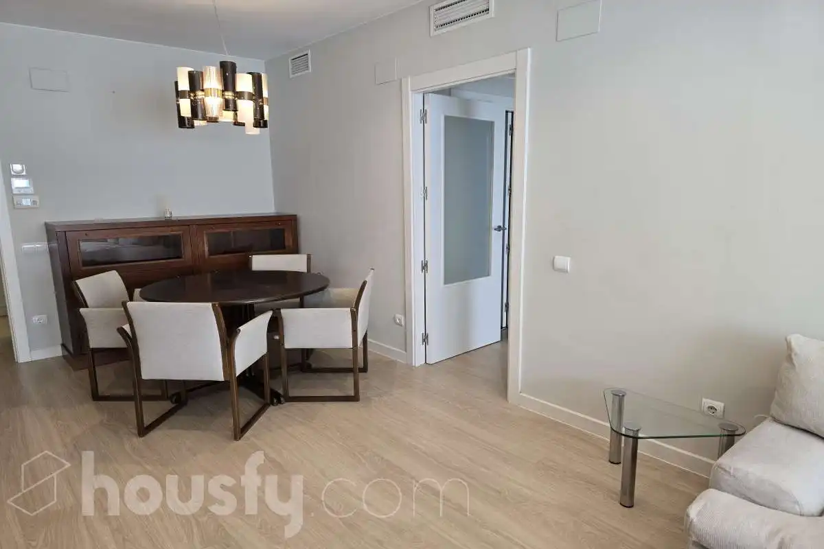 Sala de estar de Piso de alquiler en Barcelona con Aire acondicionado, Calefacción y Parquet