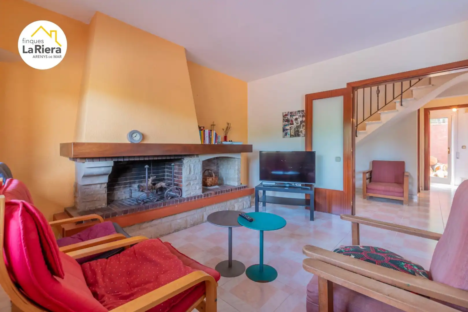 Wohnzimmer von Haus oder Chalet zum Verkauf in Arenys de Munt mit Heizung, Privatgarten und Schwimmbad