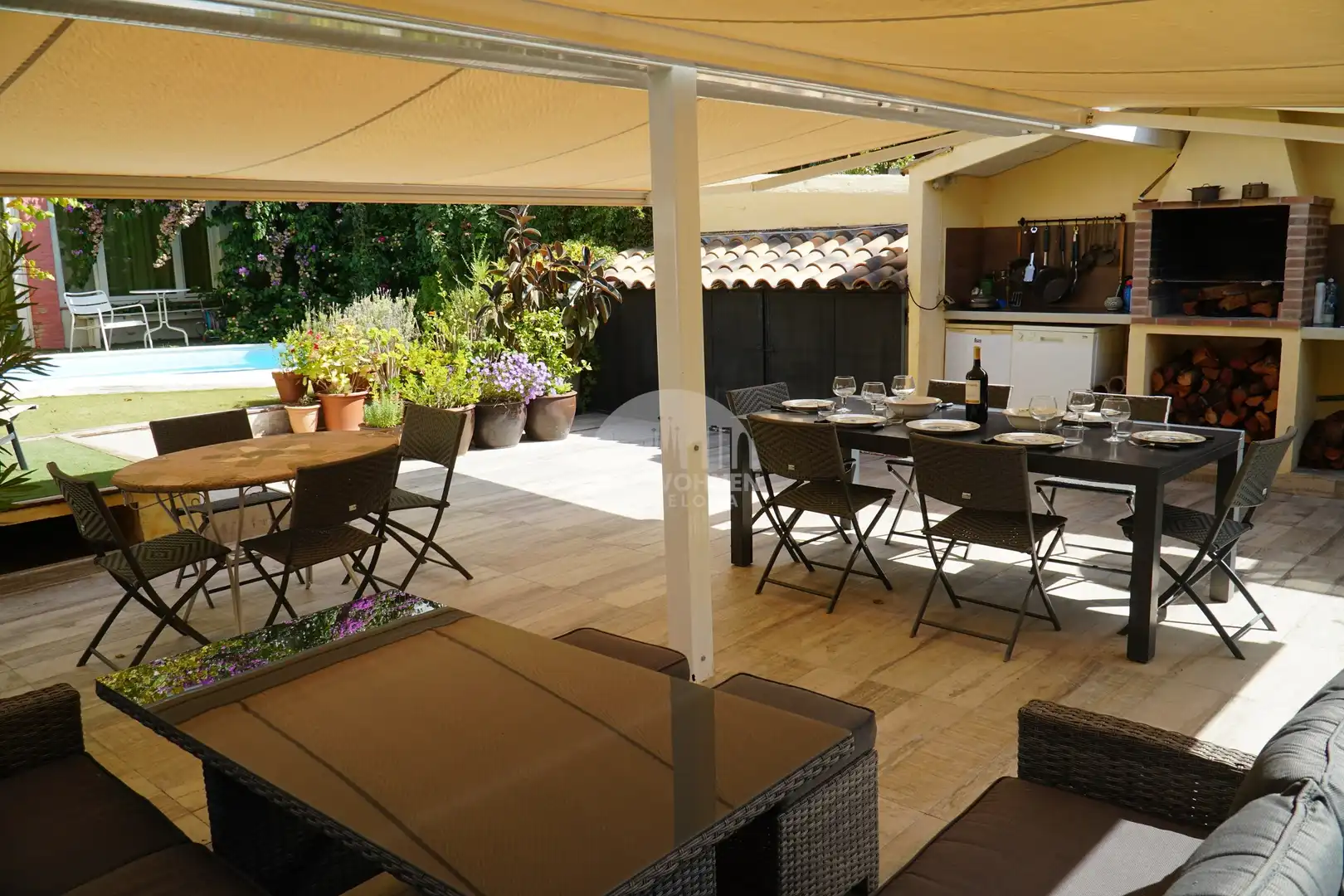 Terrasse von Einfamilien-Reihenhaus zum Verkauf in Gelida mit Klimaanlage, Heizung und Terrasse