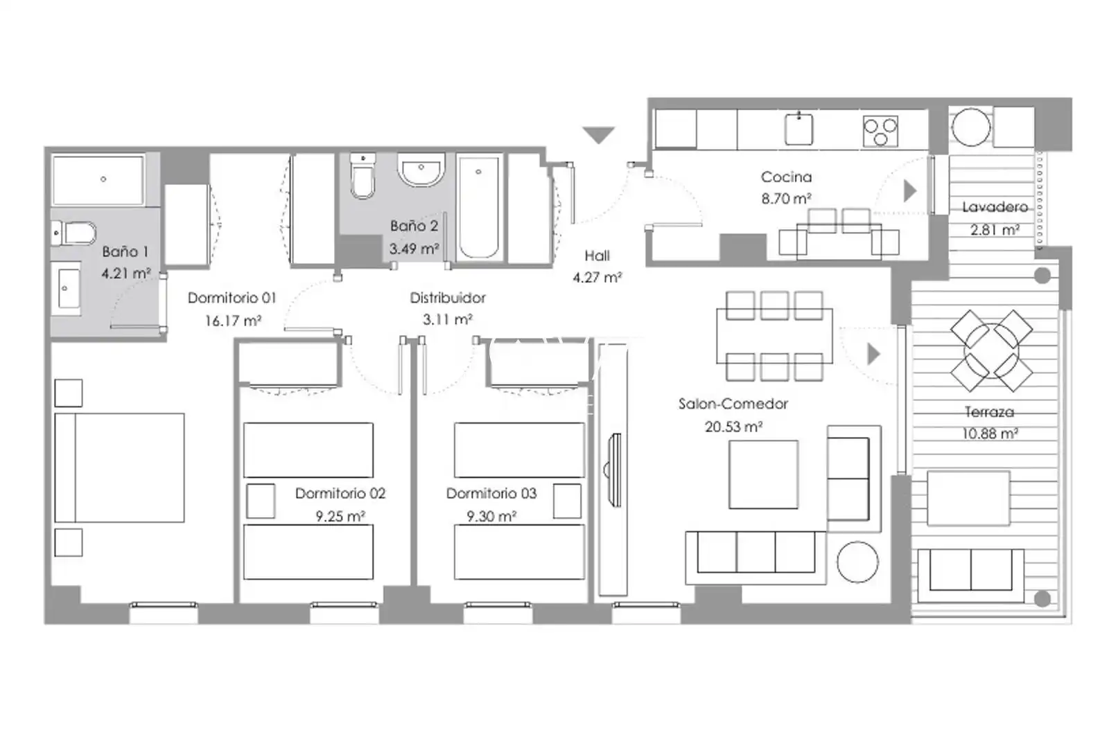 Flat for sale in Dos Hermanas  with Air Conditioner, Terrace and Storage room