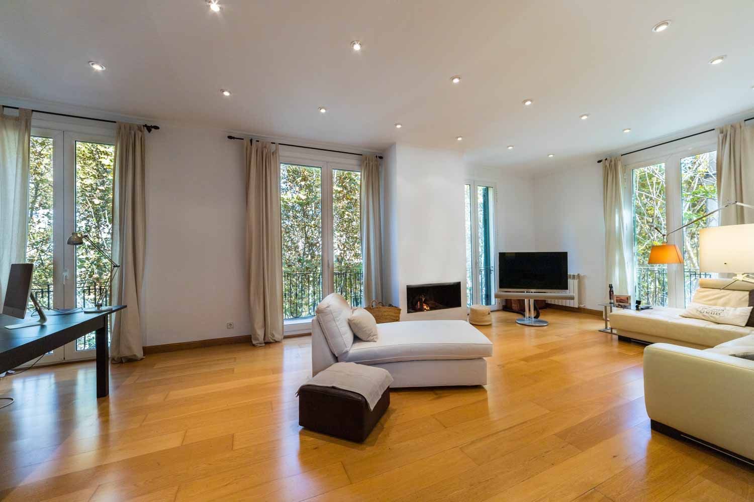 Sala d'estar de Àtic de lloguer en  Palma de Mallorca amb Aire condicionat, Calefacció i Terrassa