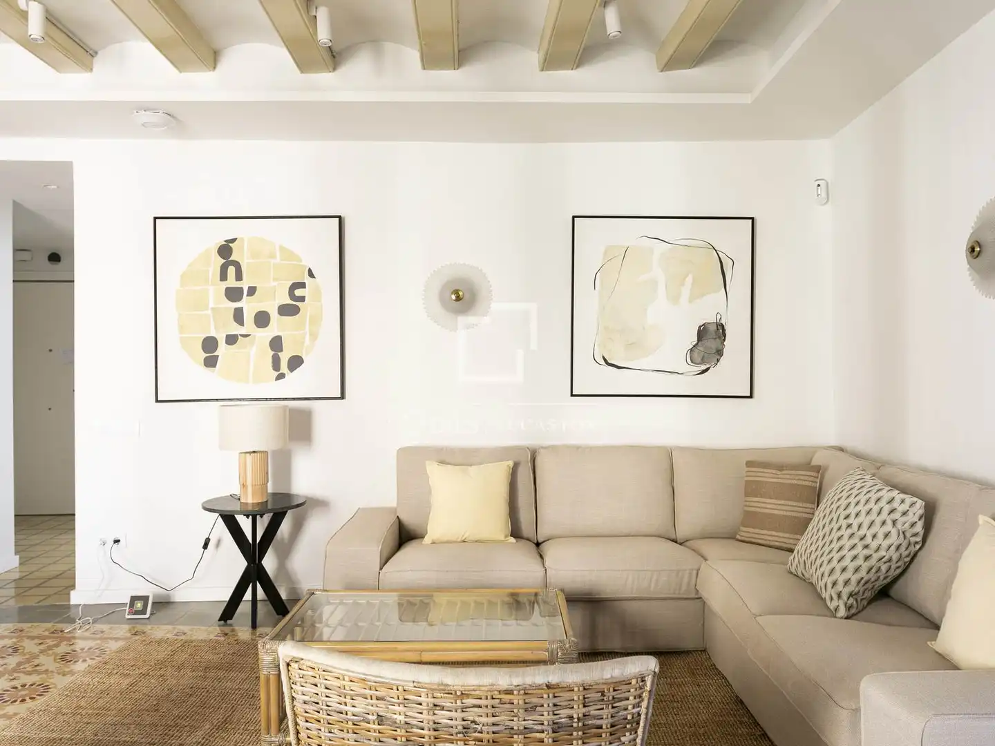 Sala de estar de Piso en venta en Barcelona con Aire acondicionado, Terraza y Amueblado