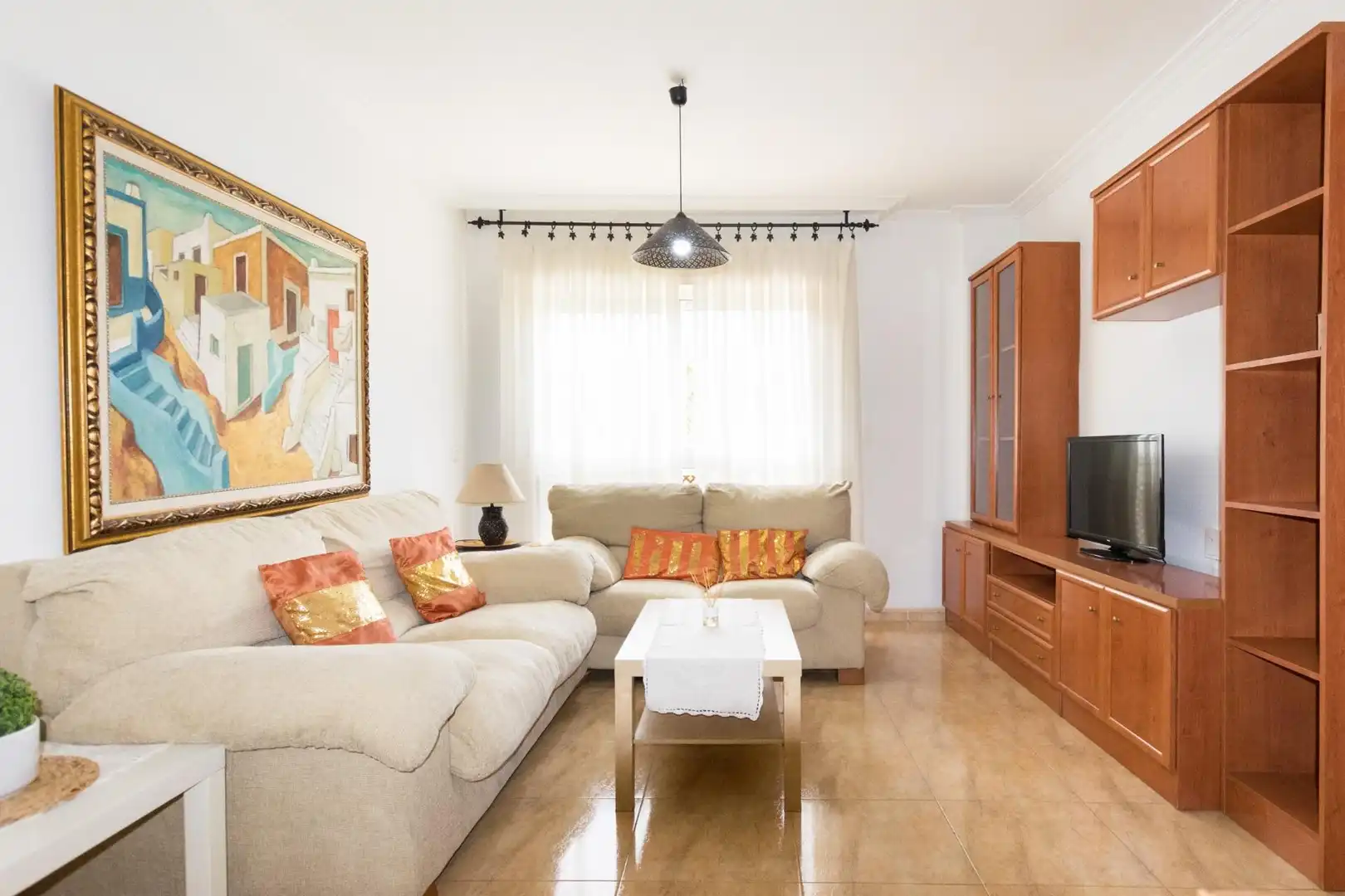 Living room of Flat for sale in Roquetas de Mar