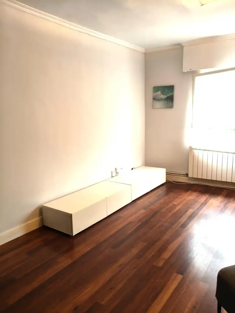 Living room of Flat for sale in Bilbao   with Heating, Terrace and Furnished