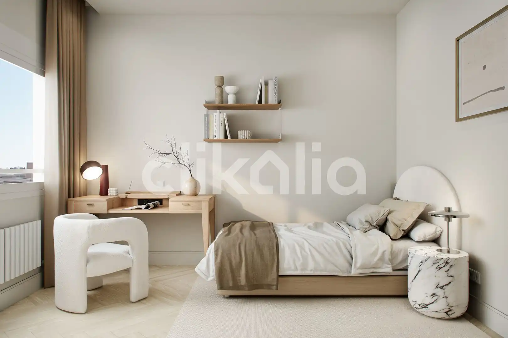 Schlafzimmer von Wohnung zum Verkauf in Madrid mit Klimaanlage, Heizung und Terrasse