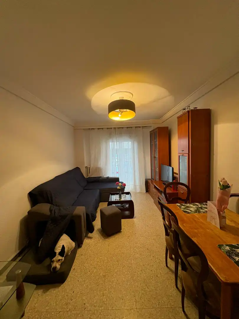 Living room of Flat for sale in Zaragoza  with Heating, Furnished and Oven