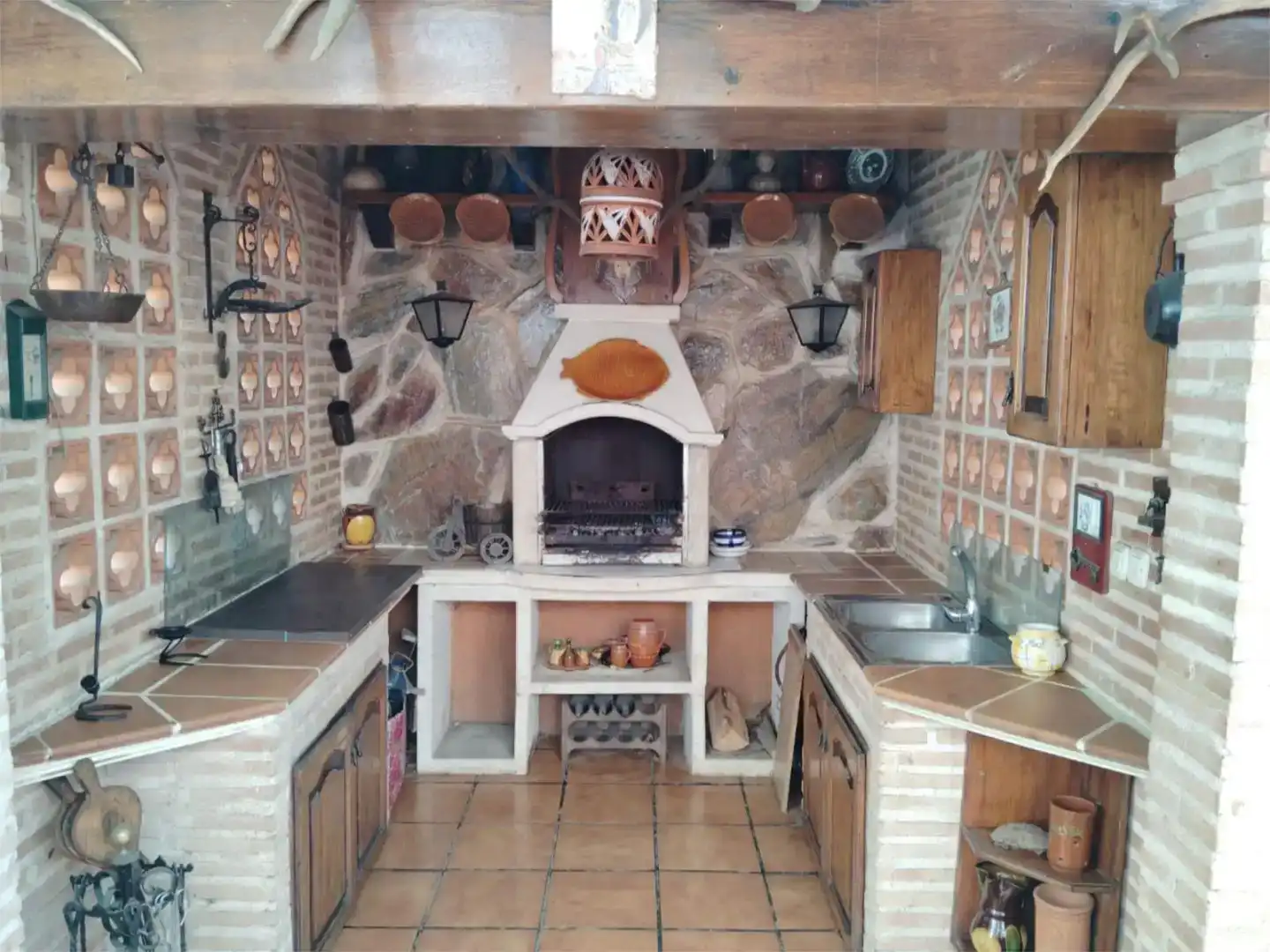 Cocina de Casa o chalet en venta en Almuradiel con Jardín privado, Trastero y Amueblado