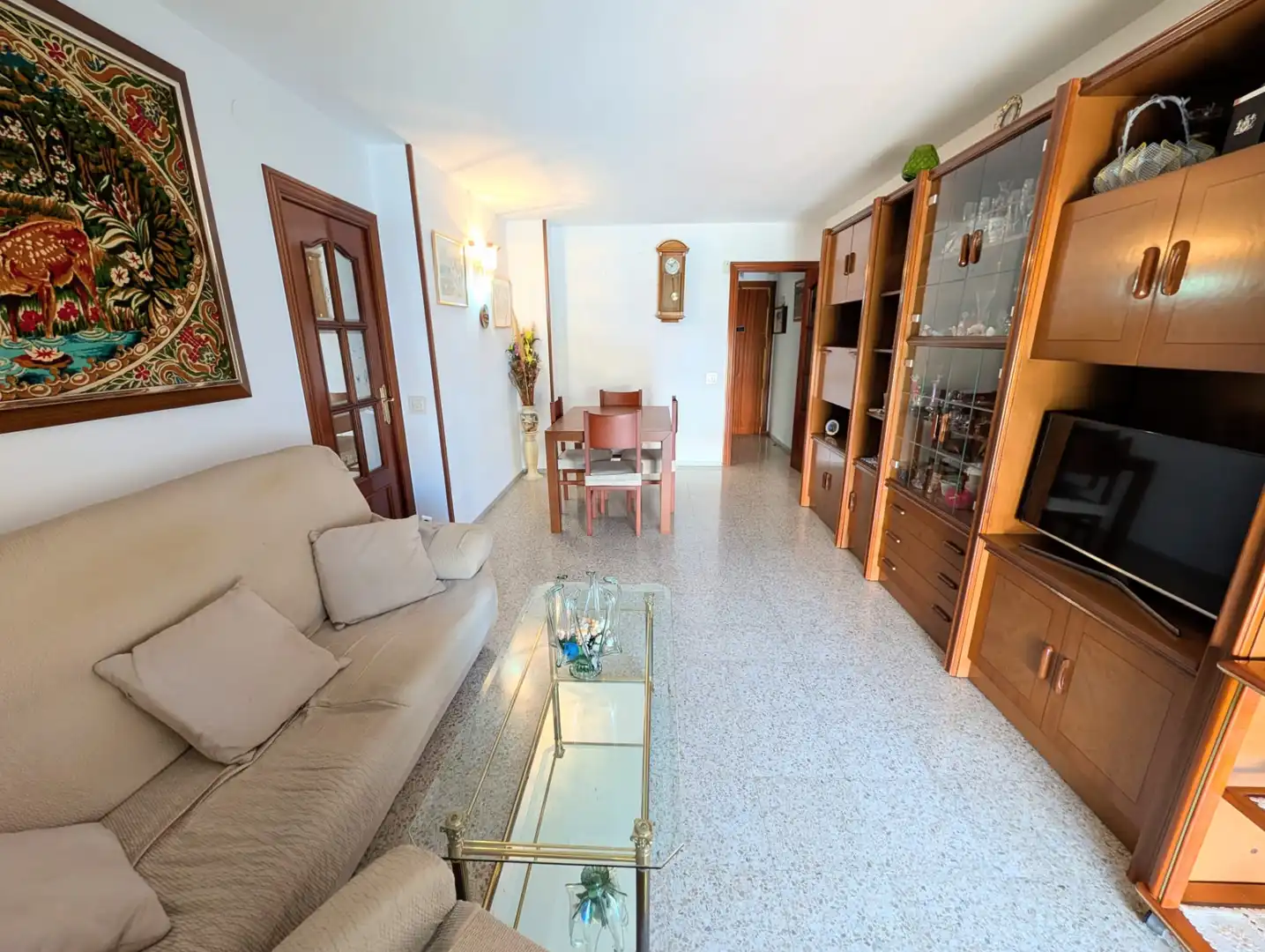 Sala de estar de Piso en venta en Badalona con Aire acondicionado, Amueblado y Balcón