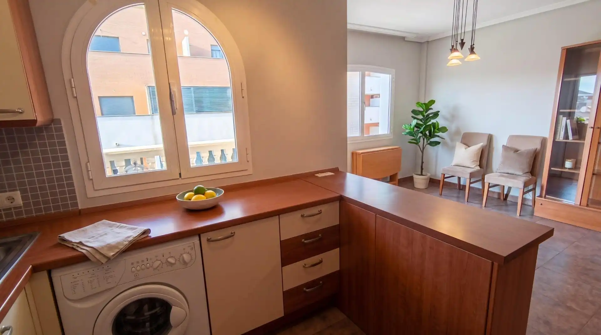 Cocina de Apartamento en venta en Roquetas de Mar con Aire acondicionado, Calefacción y Terraza