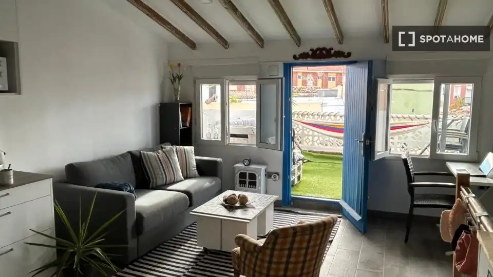 Wohnzimmer von Wohnungen zur untervermieten in Villajoyosa / La Vila Joiosa mit Klimaanlage, Terrasse und Möbliert